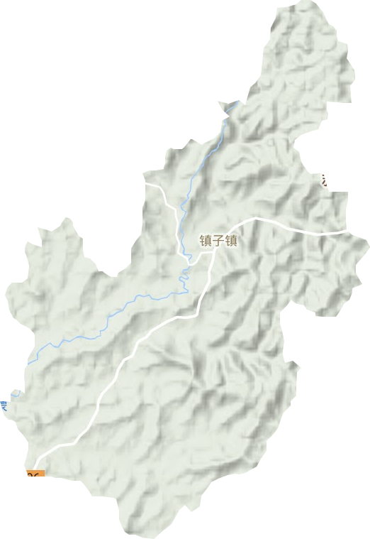 镇子镇地形地图