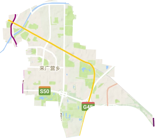 来广营地区办事处地形地图