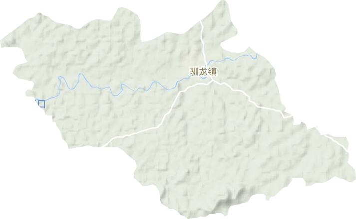 驯龙镇地形地图
