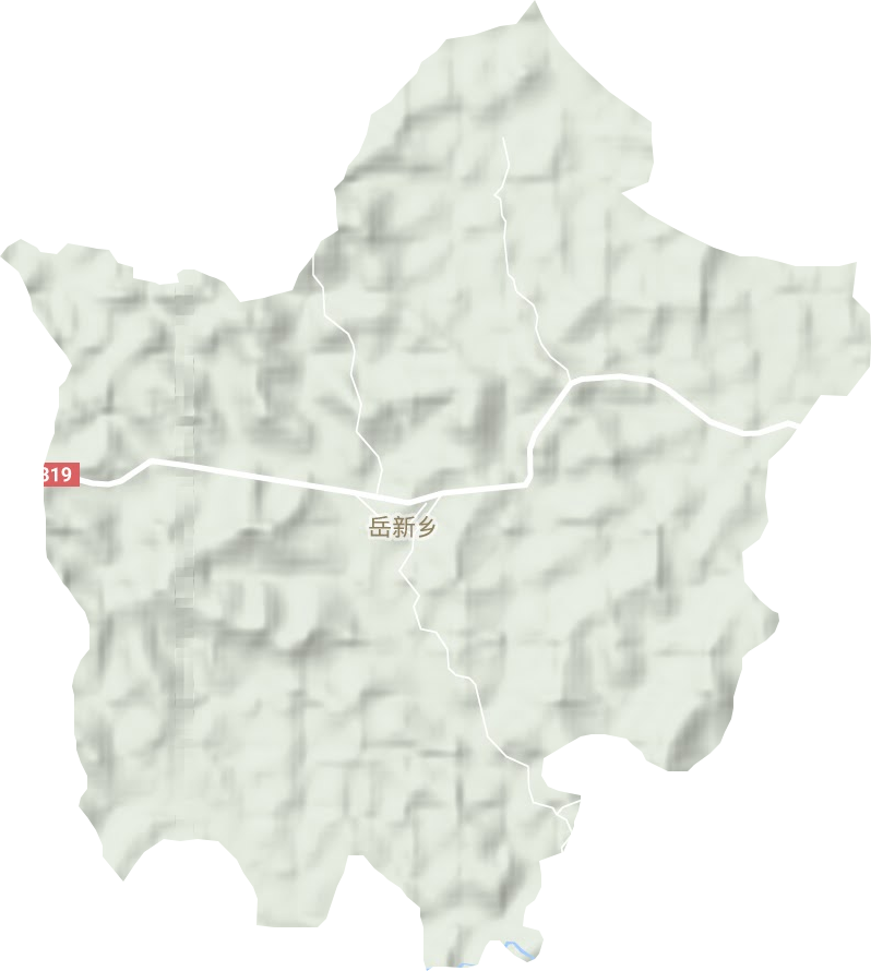 岳新乡地形地图