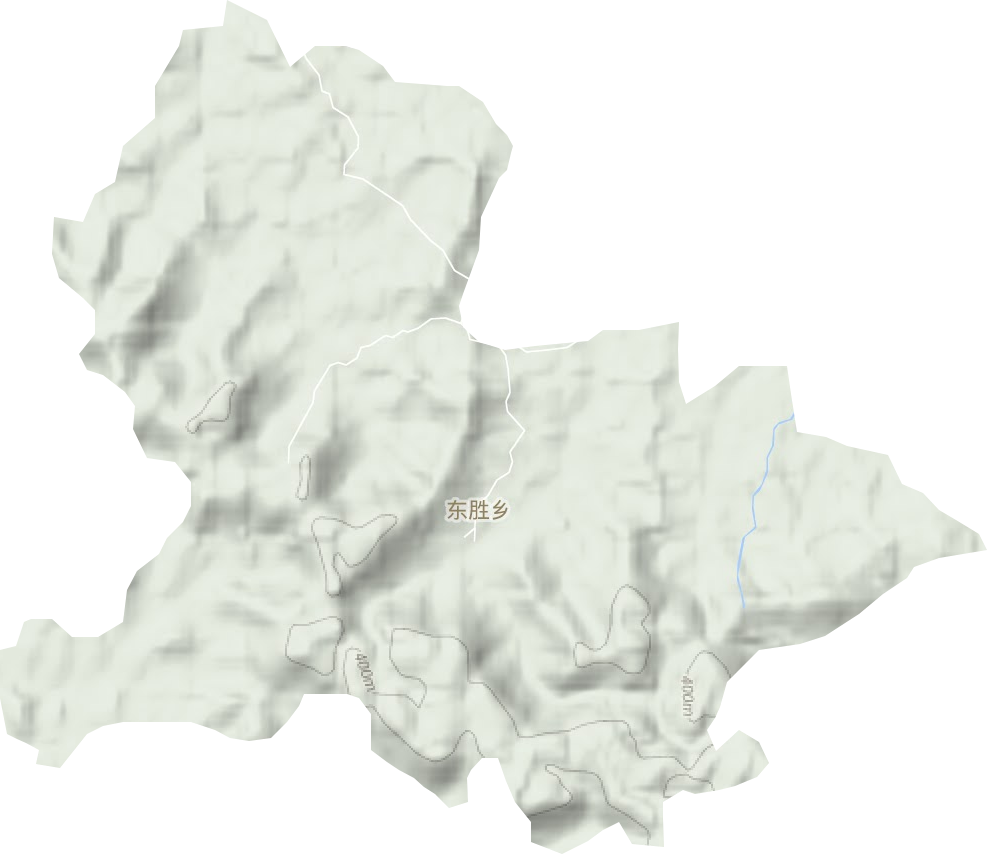 东胜乡地形地图