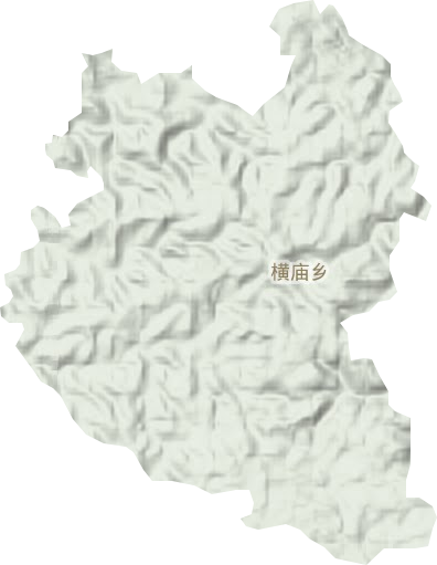 横庙乡地形地图