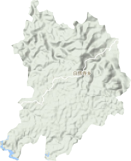 白塔寺乡地形地图