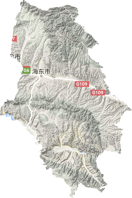 海东市地形地图