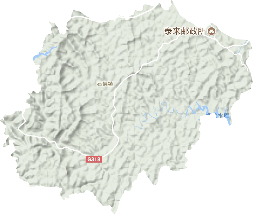 石佛镇地形地图