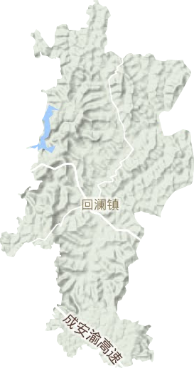 回澜镇地形地图