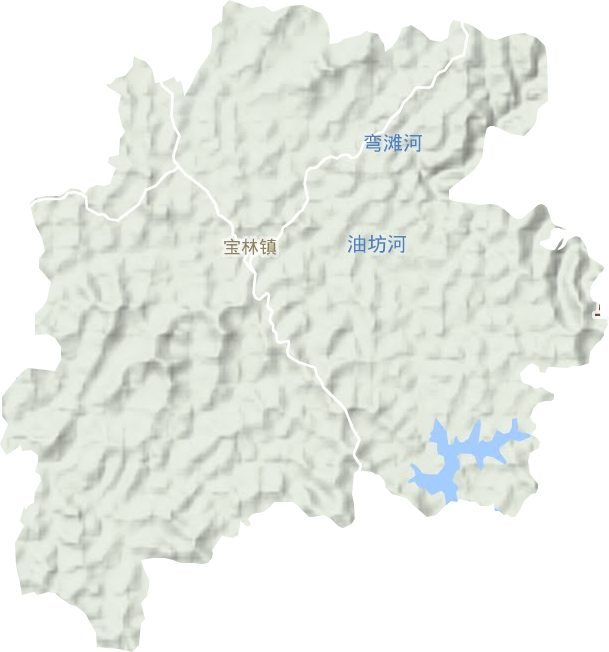 宝林镇地形地图