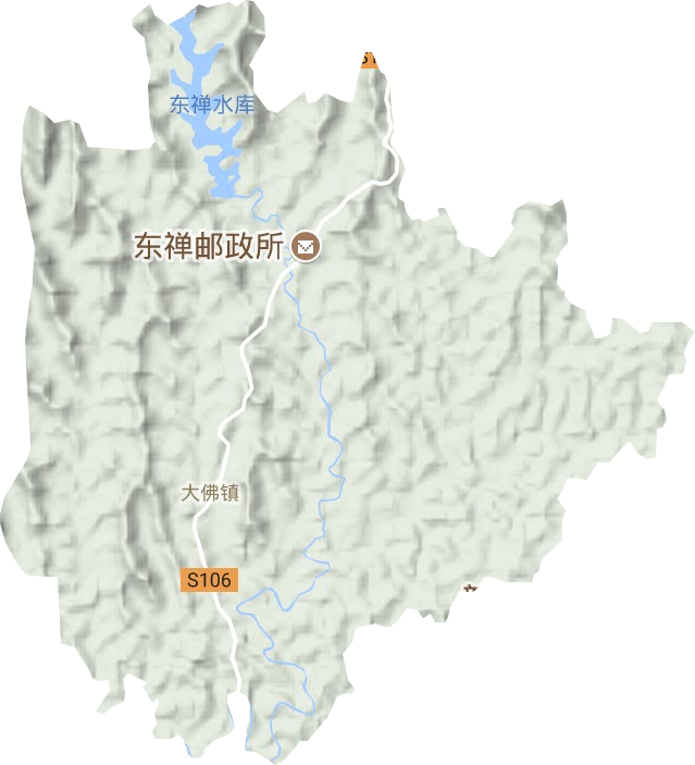 大佛镇地形地图