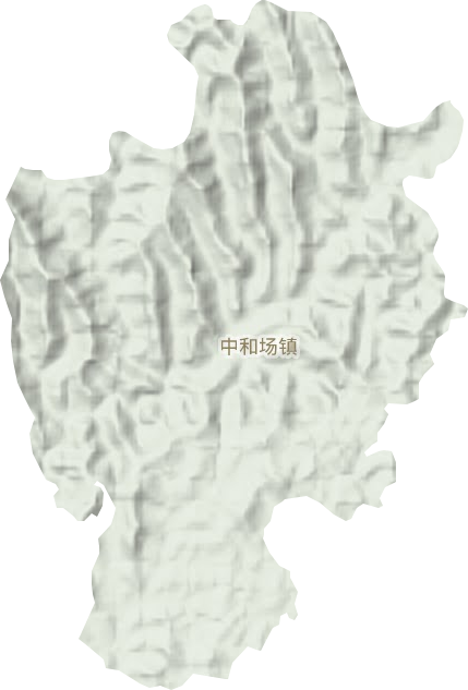 中和场镇地形地图