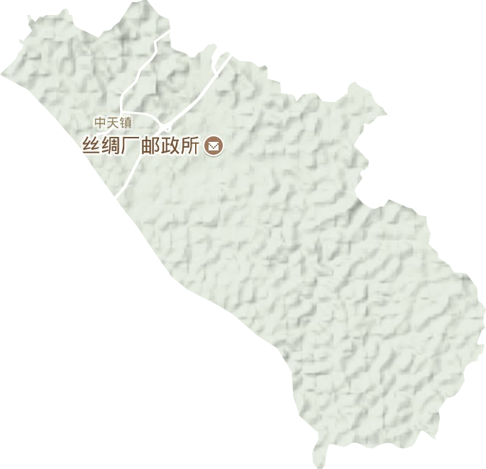 中天镇地形地图