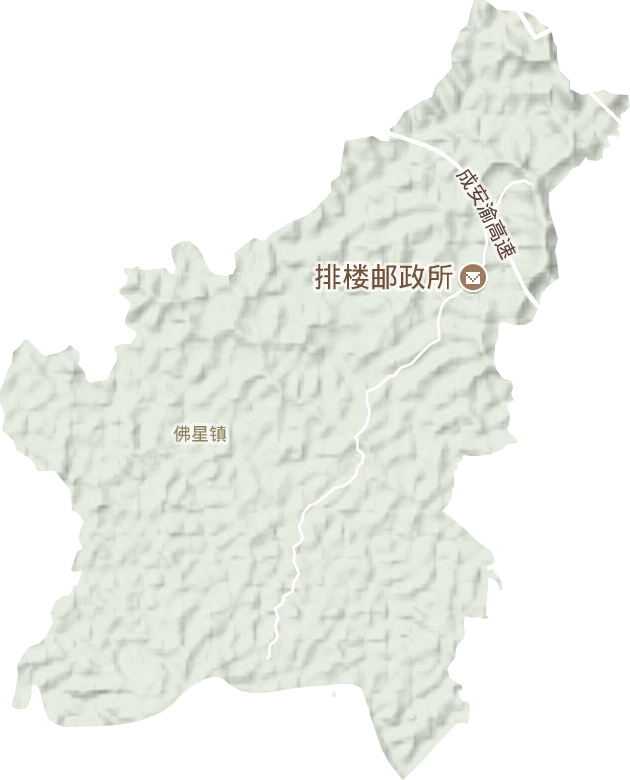 佛星镇地形地图