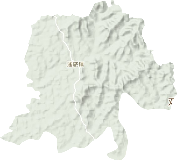 通旅镇地形地图