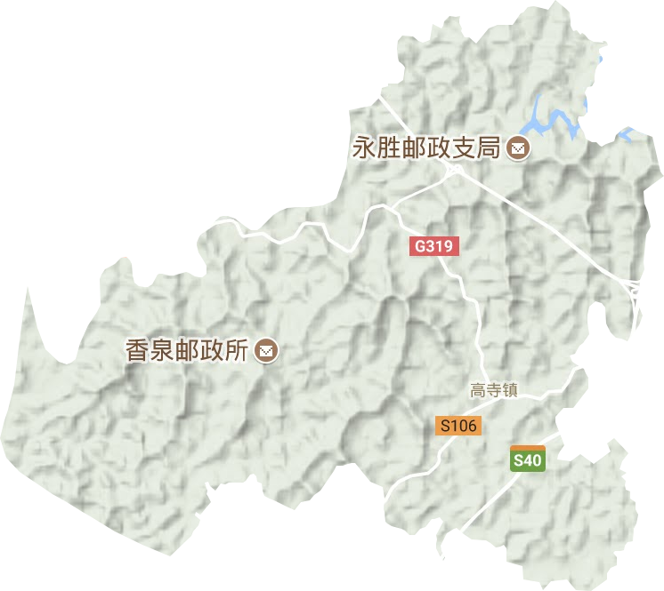 高寺镇地形地图