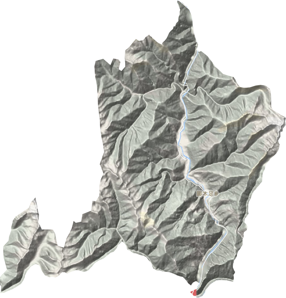 脚木足乡地形地图
