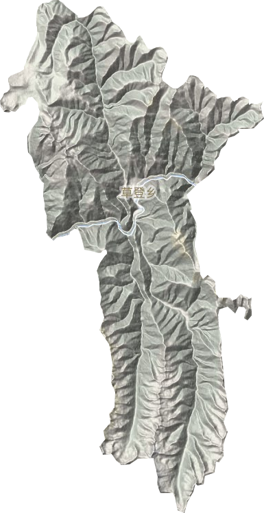草登乡地形地图