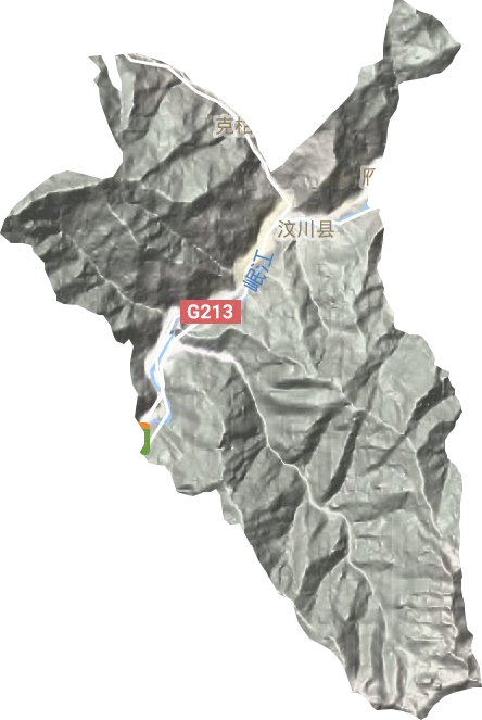 威州镇地形地图