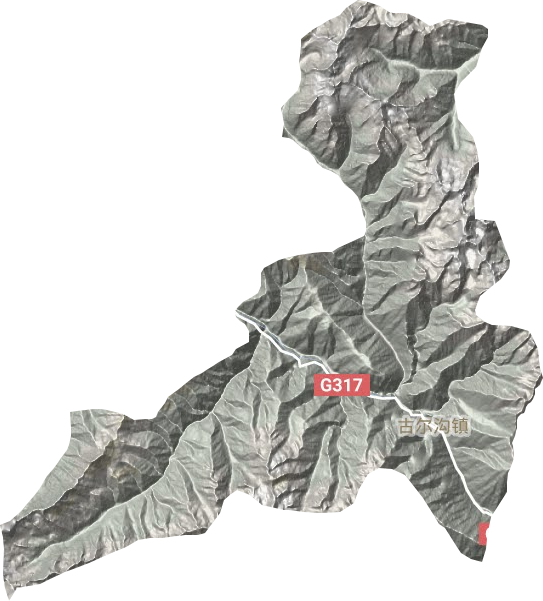 古尔沟镇地形地图