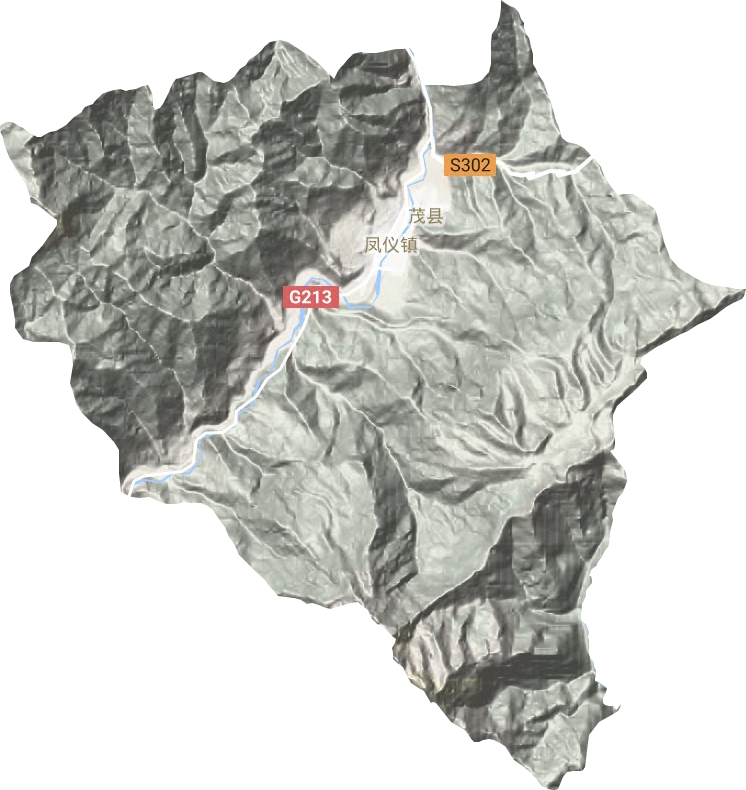 凤仪镇地形地图