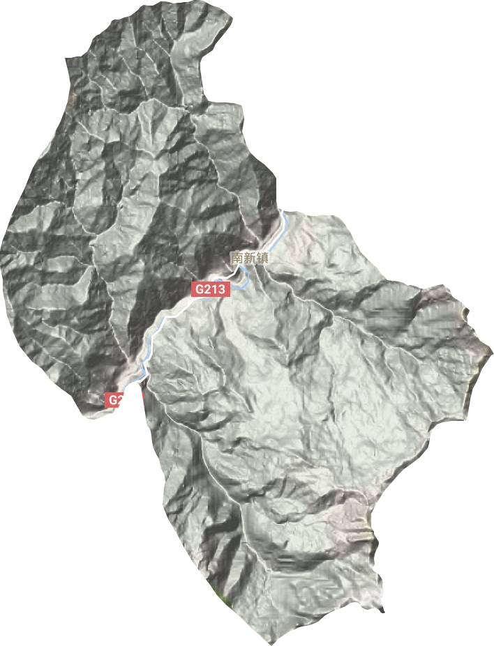 南新镇地形地图