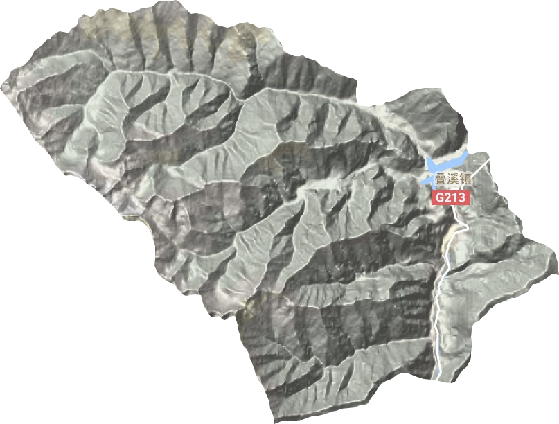 叠溪镇地形地图