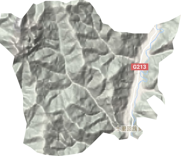 十里回族乡地形地图