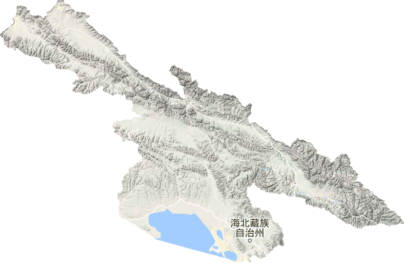 海北州地形地图