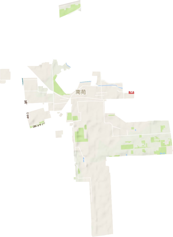 南苑街道地形地图