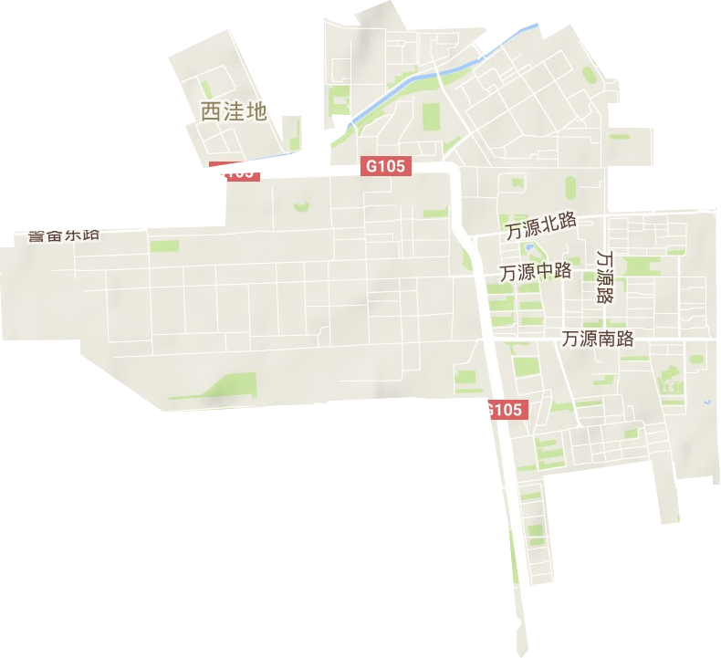 东高地街道地形地图