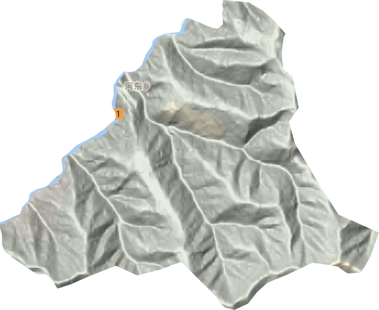 河东乡地形地图