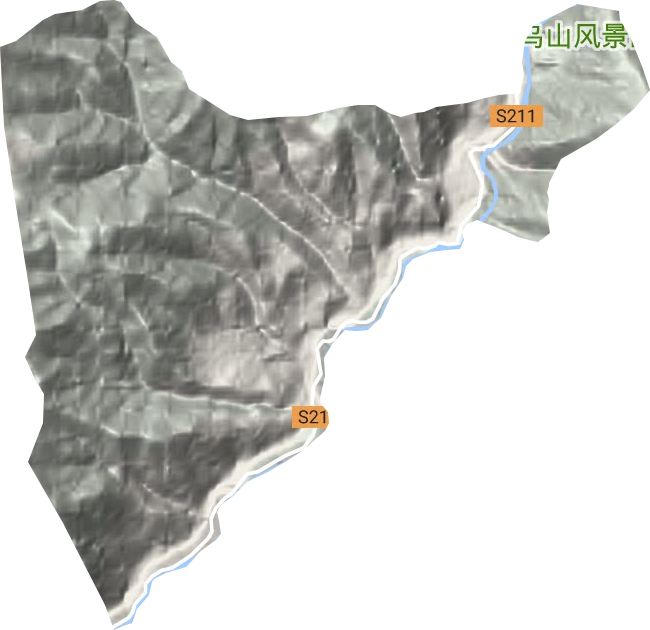 河西乡地形地图
