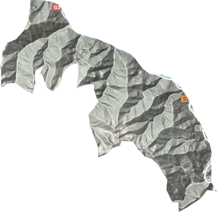 集沐乡地形地图