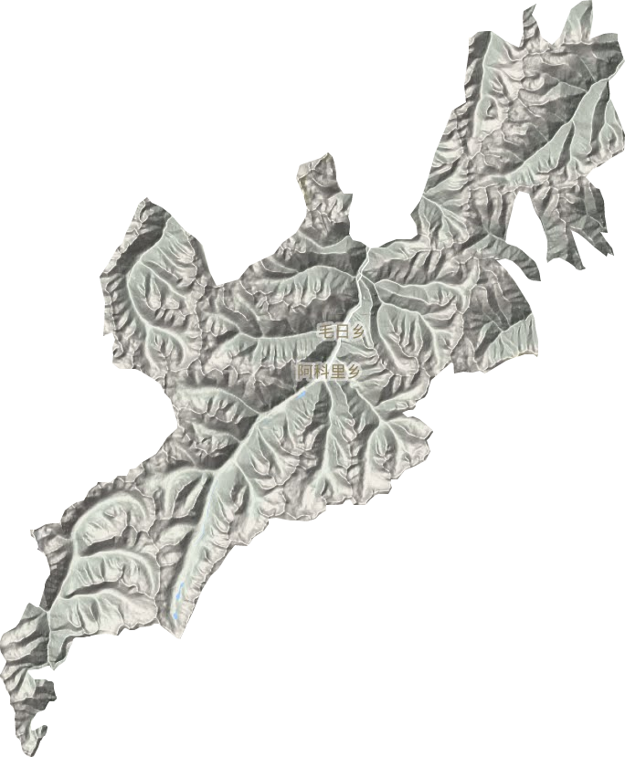 毛日乡地形地图