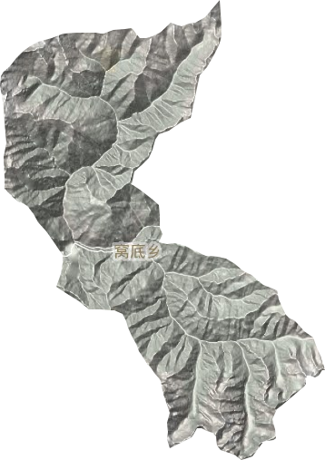 窝底乡地形地图