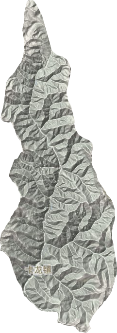 卡龙镇地形地图