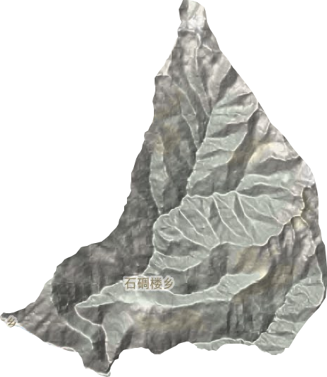 石碉楼乡地形地图