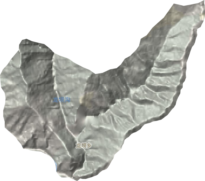 龙坝乡地形地图