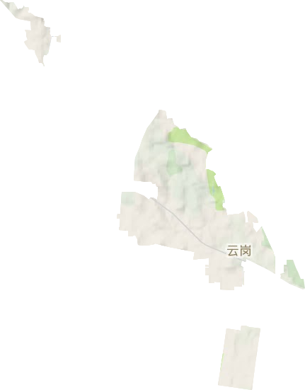 云岗街道地形地图