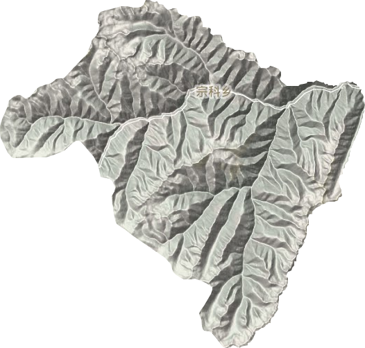 宗科乡地形地图