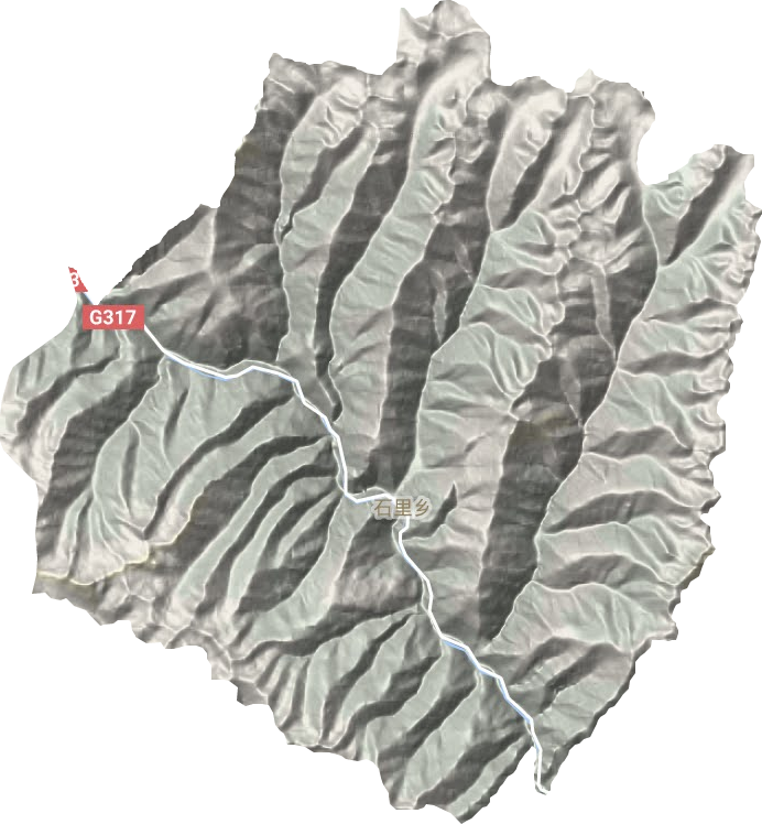 石里乡地形地图