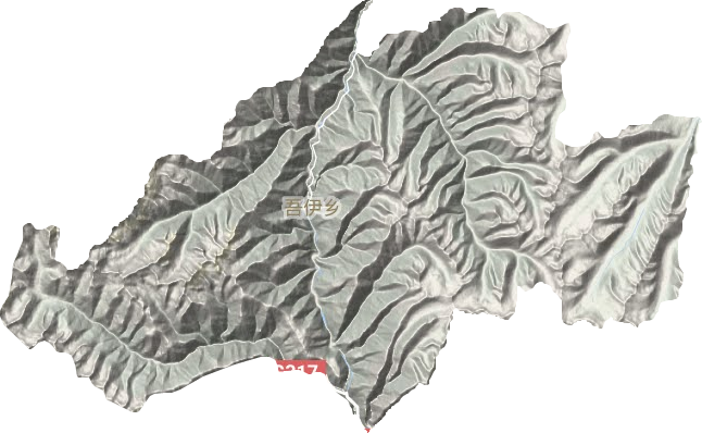 吾伊乡地形地图