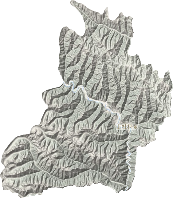 上杜柯乡地形地图