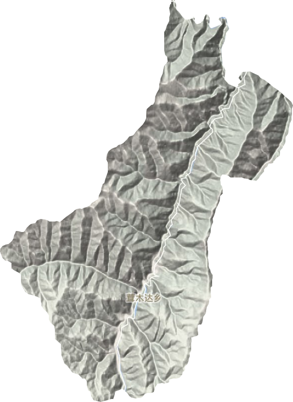 茸木达乡地形地图