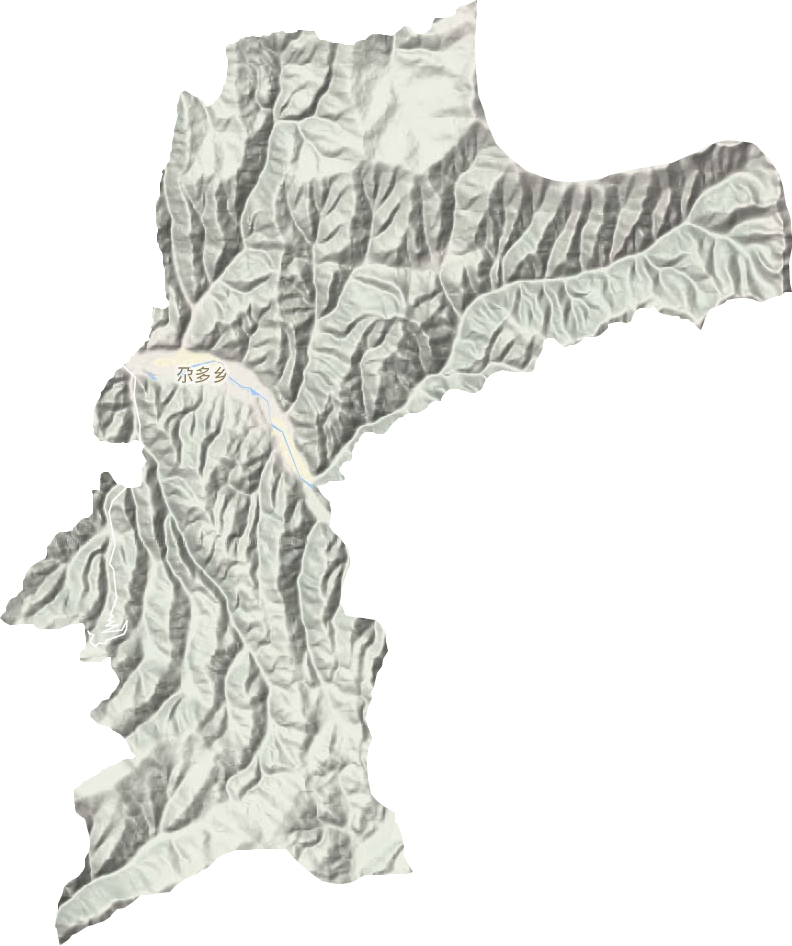 尕多乡地形地图