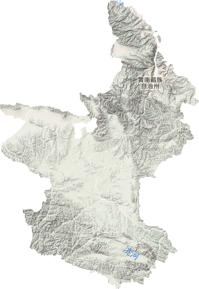 黄南州地形地图