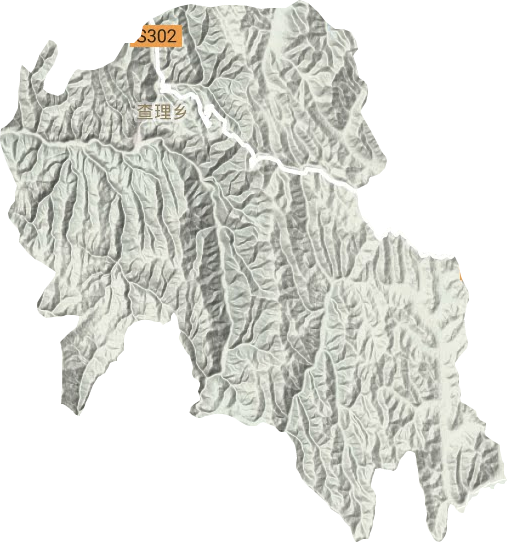 查理乡地形地图