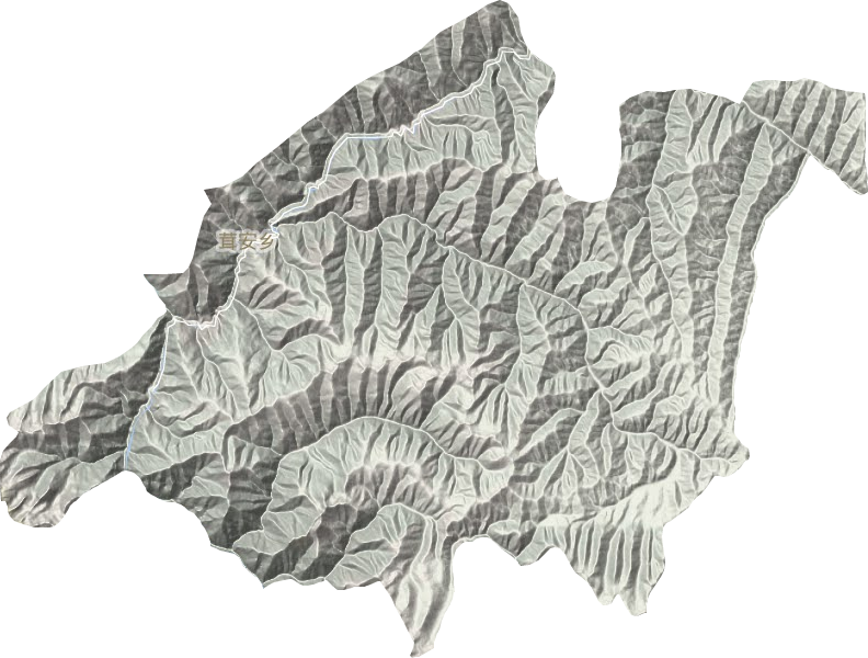 茸安乡地形地图
