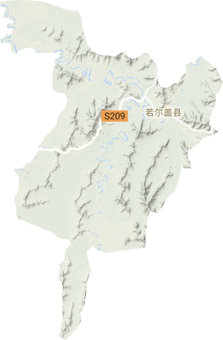 达扎寺镇地形地图