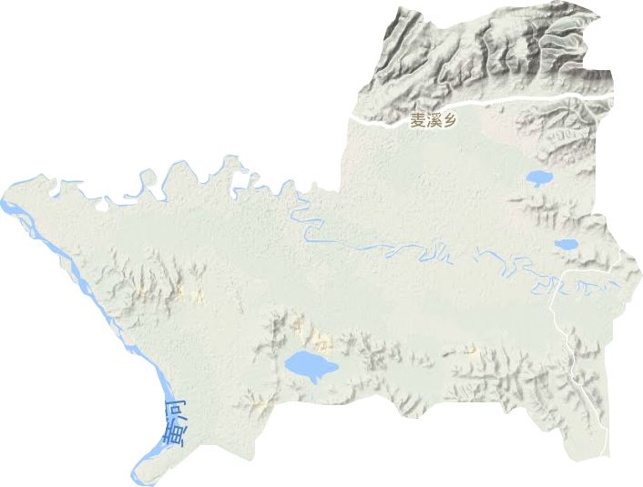 麦溪乡地形地图