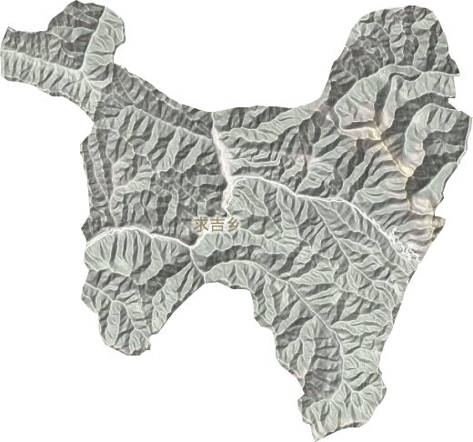 求吉乡地形地图