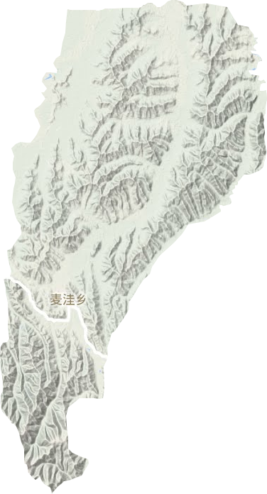 麦洼乡地形地图